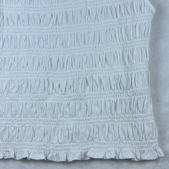 Madewell Womens Smocked Boatneck Tank Size XS Casual Chic Wear NWT - Picture 6 of 8